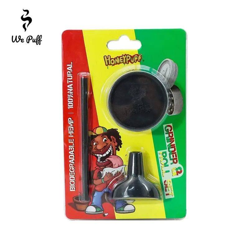 

WE PUFF Funnel Rolling Paper DIY Cigarette Rod Tobacco Grinder Set Grind Dry Herb Horn Tube Filler Pipe Smoking Accessories