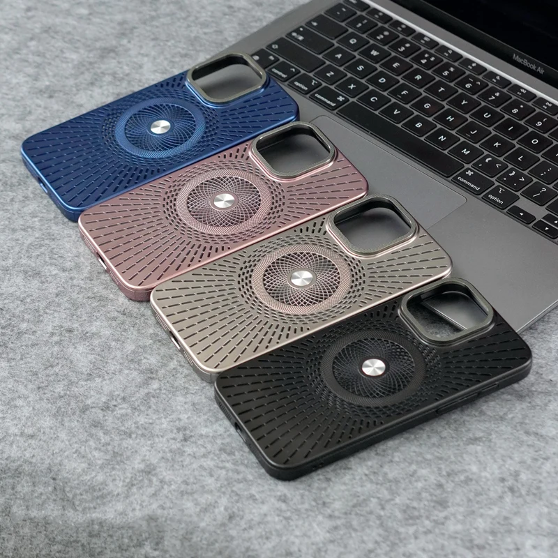 Ультратонкий сетчатый охлаждающий чехол MagSafe для телефона iPhone 15 16 Pro max 14 13