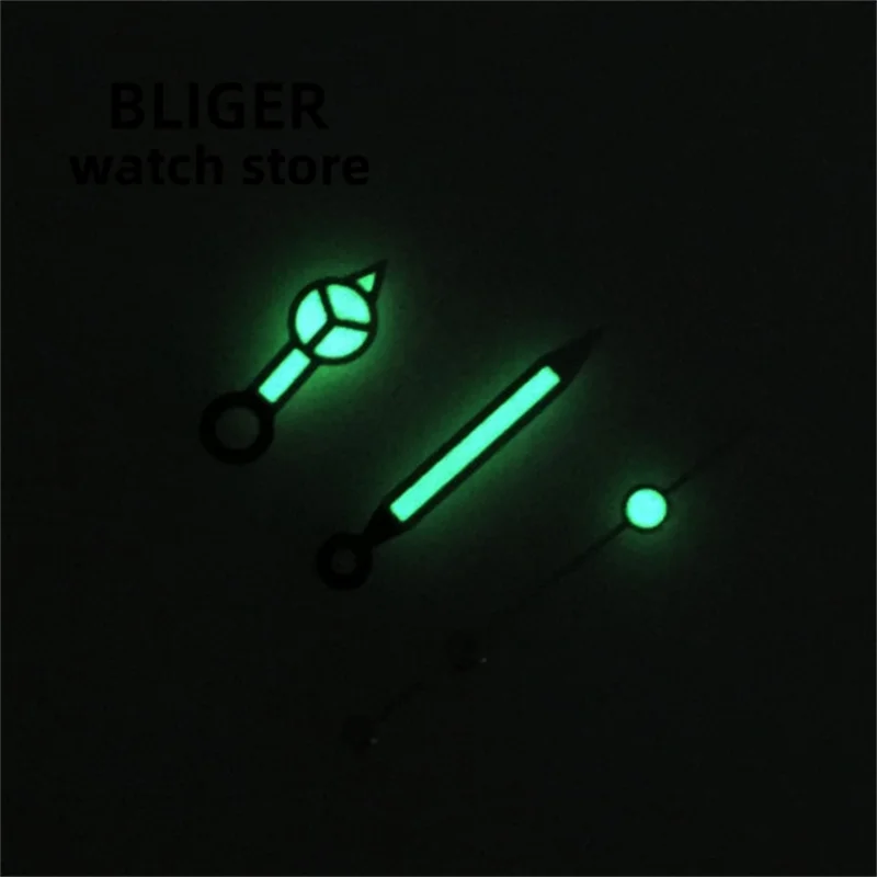 BLIGER New Watch Mercedes-Benz pointer Silver Black hand suitable for NH34 NH35 NH36 NH37 NH38 NH39 movement luminous