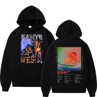 rap hip hop kanye west double sided print hoodie sportswear men women fashion oversized hoodies unisex fleece cotton sweatshirt