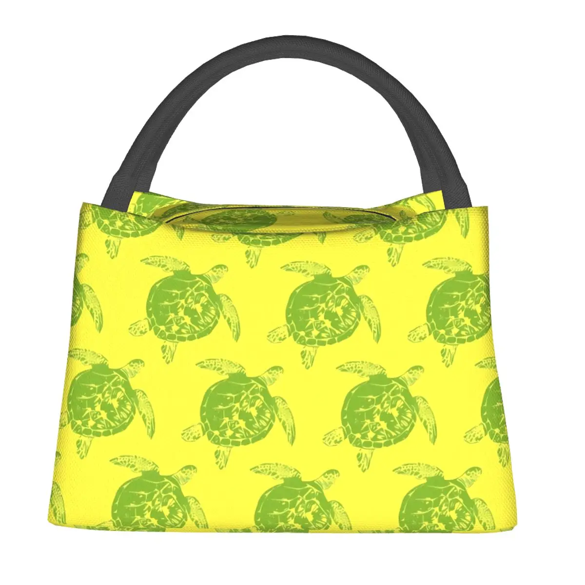 

Green Sea Turtle Lunch Bag Animal Print Office Lunch Box For Women Casual Print Tote Food Bags Oxford Cooler Bag