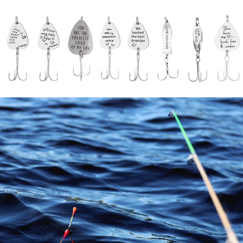 

Personalized Fishing Lure Hook Engraved Fishing Hook Fisherman Gift for Birthday