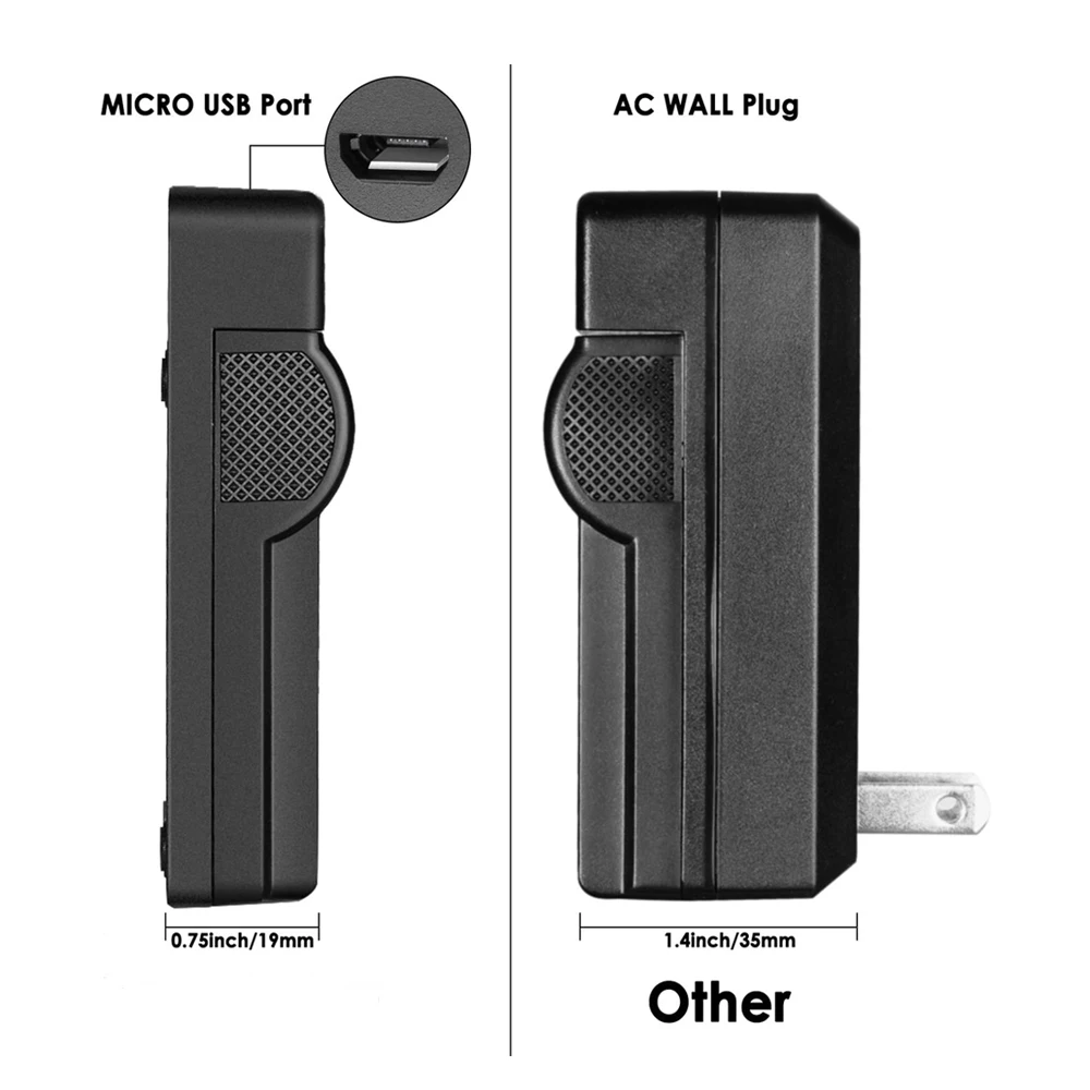 Зарядное устройство Probty 2000 мАч NP-FW50 для камеры и Micro USB Sony ZV-E10 A7 A7R A7RII A7S A6300 a6400 a6500 RX10