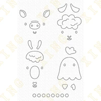 friendly farm faces 2022 new metal cutting dies for diy scrapbooking photo cutting die paper cards embossing decorative craft