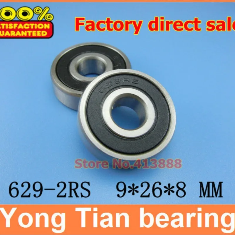 

NBZH Bearing1pcs Double Rubber Sealing Cover Deep Groove Ball Bearing 629-2RS 9*26*8 Mm