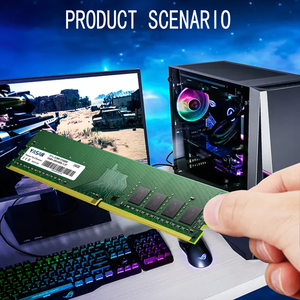 YASAR DDR4 4 ГБ 8 16 3200 МГц 2666 2400 2133 Память Ram PC4-17000 19200 21300 25600 1 2 В Настольная память для ПК