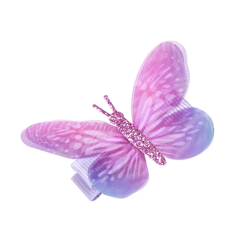 Kids Girls Butterfly Hair Clips Cute Decorative Barrettes for Baby Toddlers Ponytail Hair Styling Tool Accessories