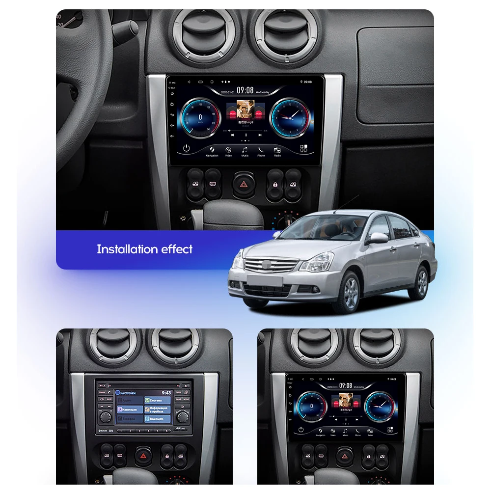 Автомагнитола JIULUNET для Nissan Almera 3 G15 2012-2018 автомобильный радиоприемник с голосовым