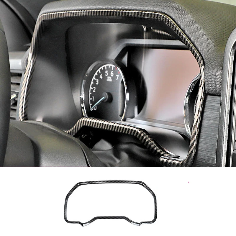 

Декоративная крышка для автомобиля Ford F150 F-150 2021-2022, крышка для приборной панели, навигационной панели, отделка из АБС-пластика и карбона для автомобиля