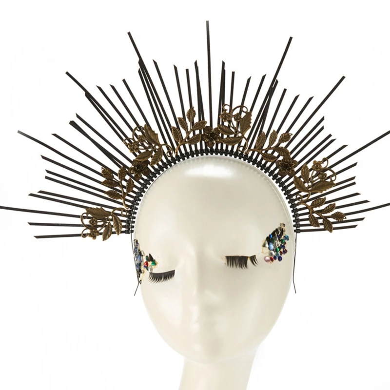 

Vintage Goddess Headpiece Hairband Halo Crown Hair Hoop Headwear Halloween Girls Hair Accessories for Carnival Cosplay DXAA