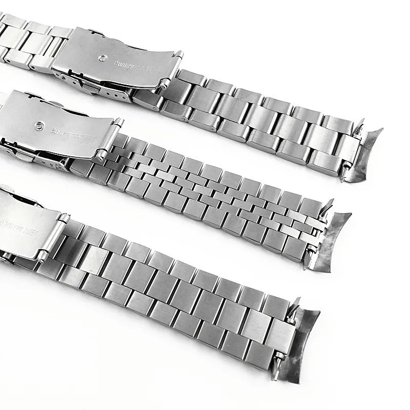 20mm 22mm Stainless Steel Oyster Curved End Watch Band Strap Bracelet Fit For Seiko SKX009 SRP773 SRP775 SRP777 SRPA21 Watch