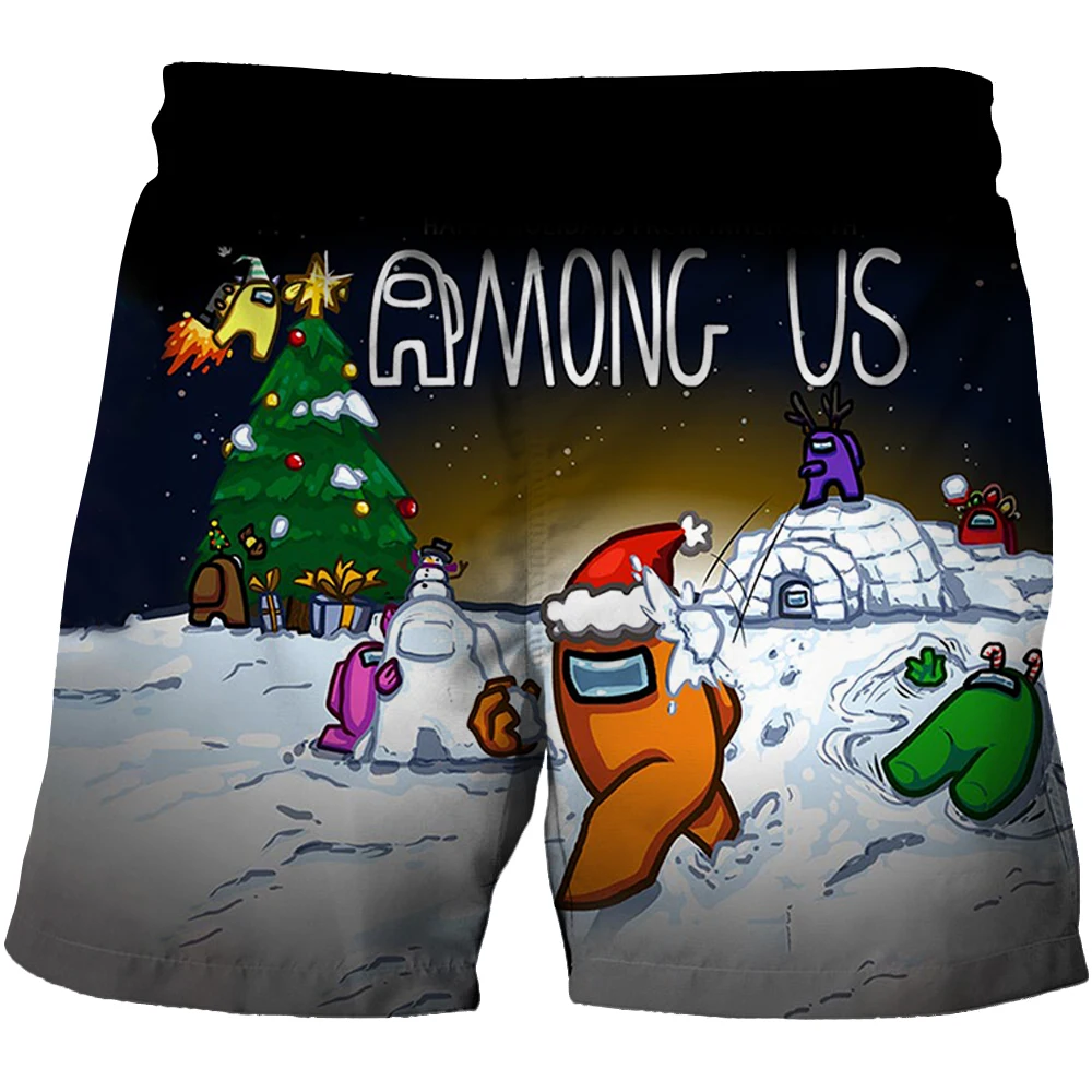 

2022 Summer New Among US Shorts Children Boy Girl Loose Shorts Pant Kids Cute Printed Crewmate Or Impostor Game Short Trousers