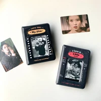 retro black 3 inch polaroid photo album star chasing girl idol album small card storage book kpop photocard binder photo holder