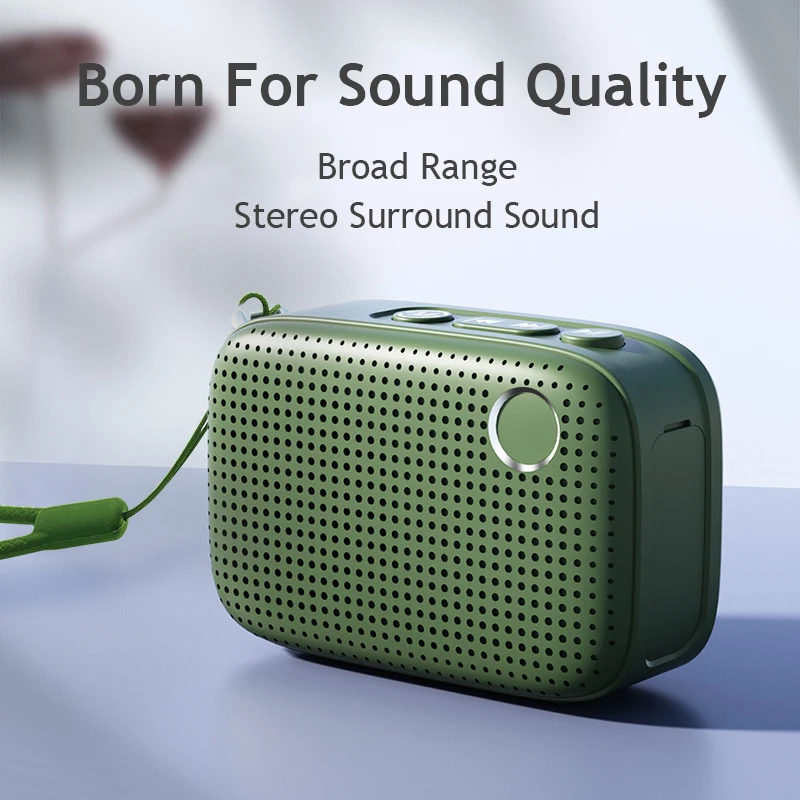 

Портативный FM-радиоприемник Bluetooth-динамик с стерео объемным динамиком s поддержка TWS/AUX/TF-карты воспроизведение мини-радио сабвуфер