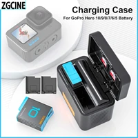 zgcine ps g10 mini new charging box for gopro 1098765 battery charger smart rechargeable 5200mah battery storage case