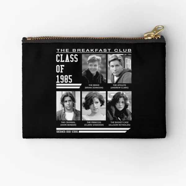 

Breakfast Club Class Of 85 Zipper Pouches Money Cosmetic Bag Panties Storage Socks Underwear Women Small Packaging Wallet Key