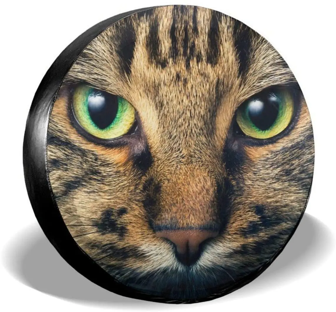 

Cat Eyes Spare Tire Cover Waterproof Dust-Proof UV Sun Wheel Tire Cover Fit for,Trailer, RV, SUV and Many Vehicle 17 Inch