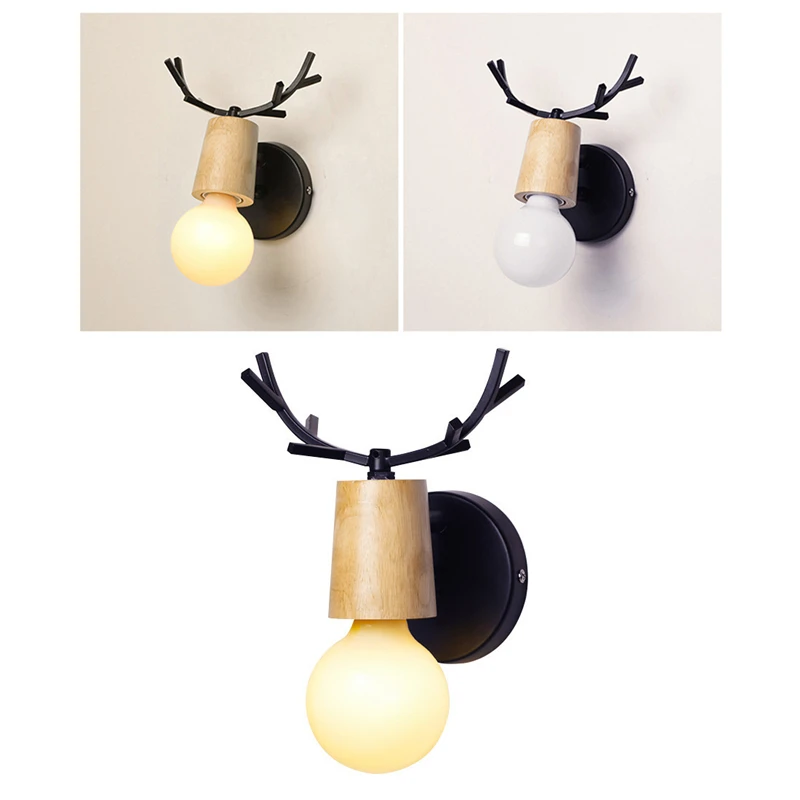 Loft Antique Iron Simple Antlers Wall Lamp American Country Retro Restaurant Bar Corridor Aisle | Освещение