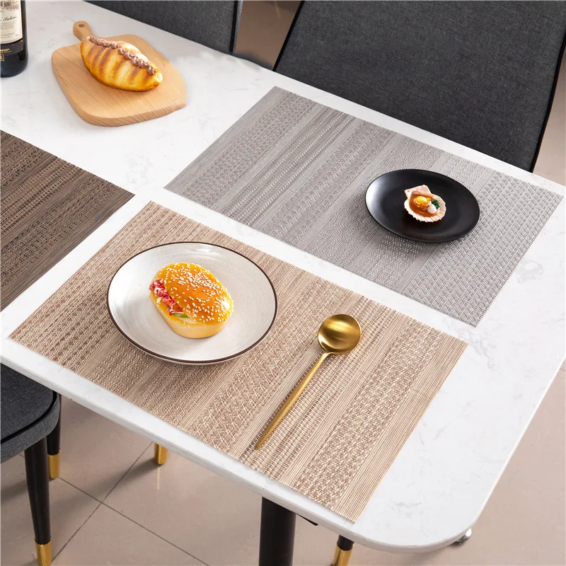 

Miflame Set of 4 PVC Placemat for Dining Table Mat Set Linens Place Mat Accessories Cup Wine Decorative Mat Placemats for Table