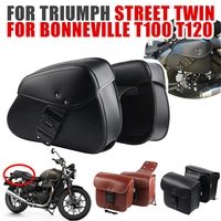 for triumph bonneville t100 t120 street twin motorcycle accessories saddlebag side luggage bags saddle bag storage tool leather