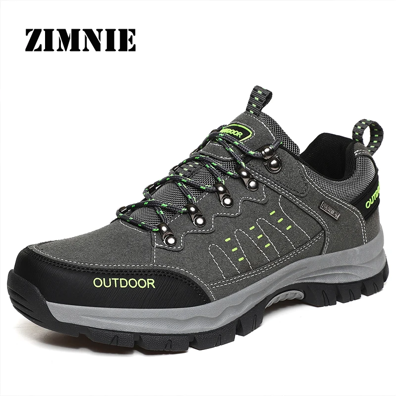 

ZIMNIE Outdoor Trekking Shoes Men Waterproof Hiking Shoes Mountain Shoes Pu Leather Woodland Hunting Tactical Shoes Plus Size 48