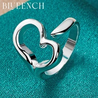 blueench 925 sterling silver heart love charm ring for women wedding party engagement fashion jewelry