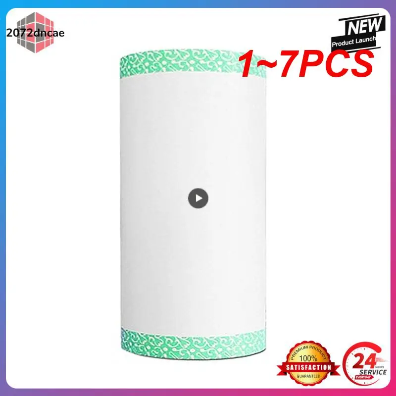 

1 ~ 7 шт. Бумага для термопринтера, цветной мини-рулон печатной бумаги и самоклеящаяся бумажная бумага для фотографий A6 Poooli paperang