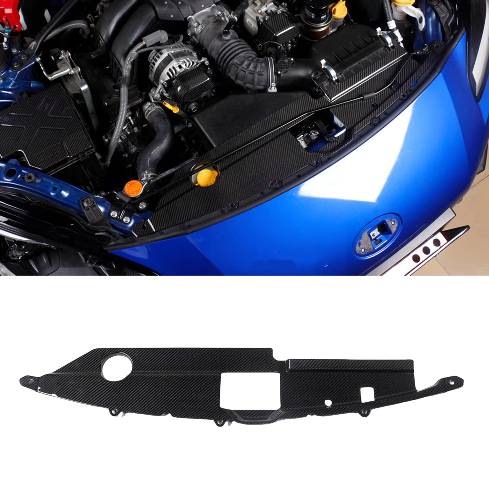 Dry Carbon Fiber Engine Cabin Water Tank Panel Cover Guard Plate Protector For Toyota GR86 Subaru BRZ 2022-2025