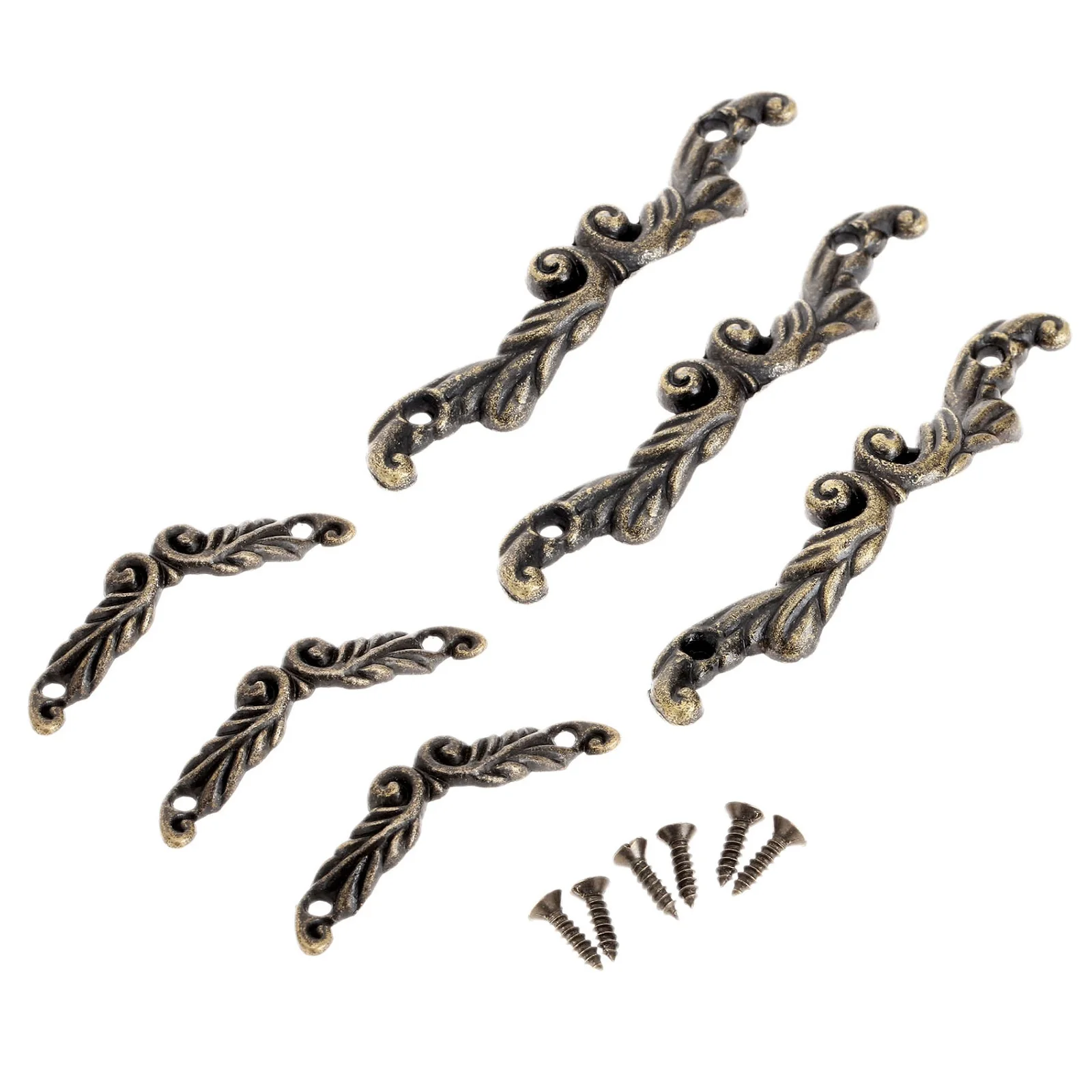 

10Pcs Antique Brass Decorative Pull Handle Knob for Mini Jewelry Box Drawer Cabinet Chest Decoration Arch Shaped 45x10mm 75x15mm