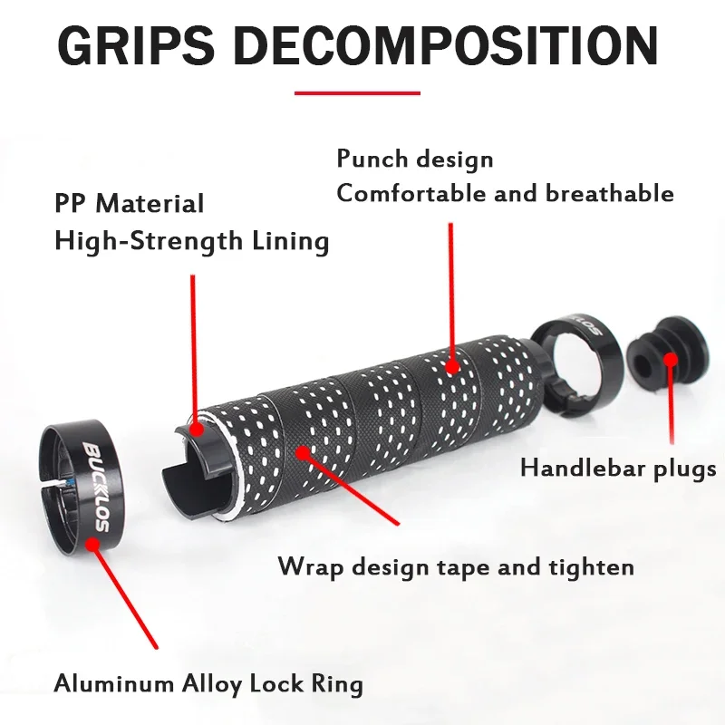 BUCKLOS велосипедные ручки на руль Нескользящие из искусственной кожи лента удобный