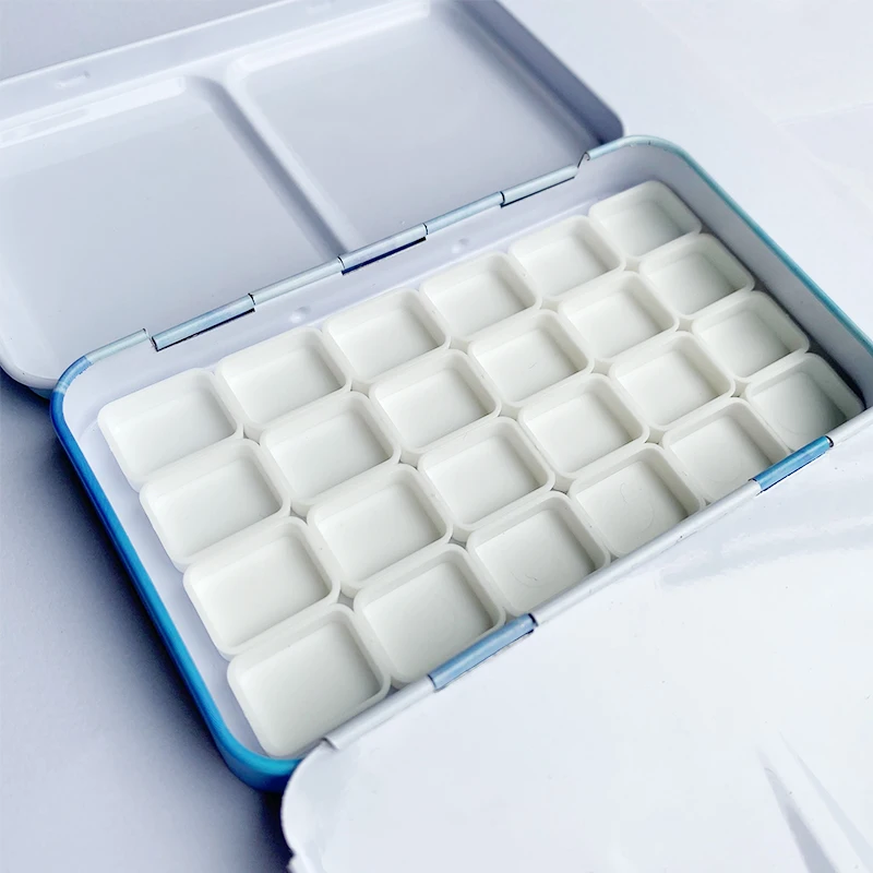 Пустая переносная Акварельная Палитра с 24 отсеками 2 мл