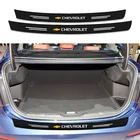 Защитная пластина для багажника автомобиля, наклейки из углеродного волокна для Chevrolet Колорадо Sonic Aveo Cruze Epica Lova Camaro Impala 2 3 4 5