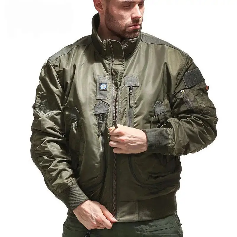Cool Army Tactical Stand Collar Flight Men's Jacket Jean Jacket Men Winter Jacket Bomber Jacket Men Combat Jacket