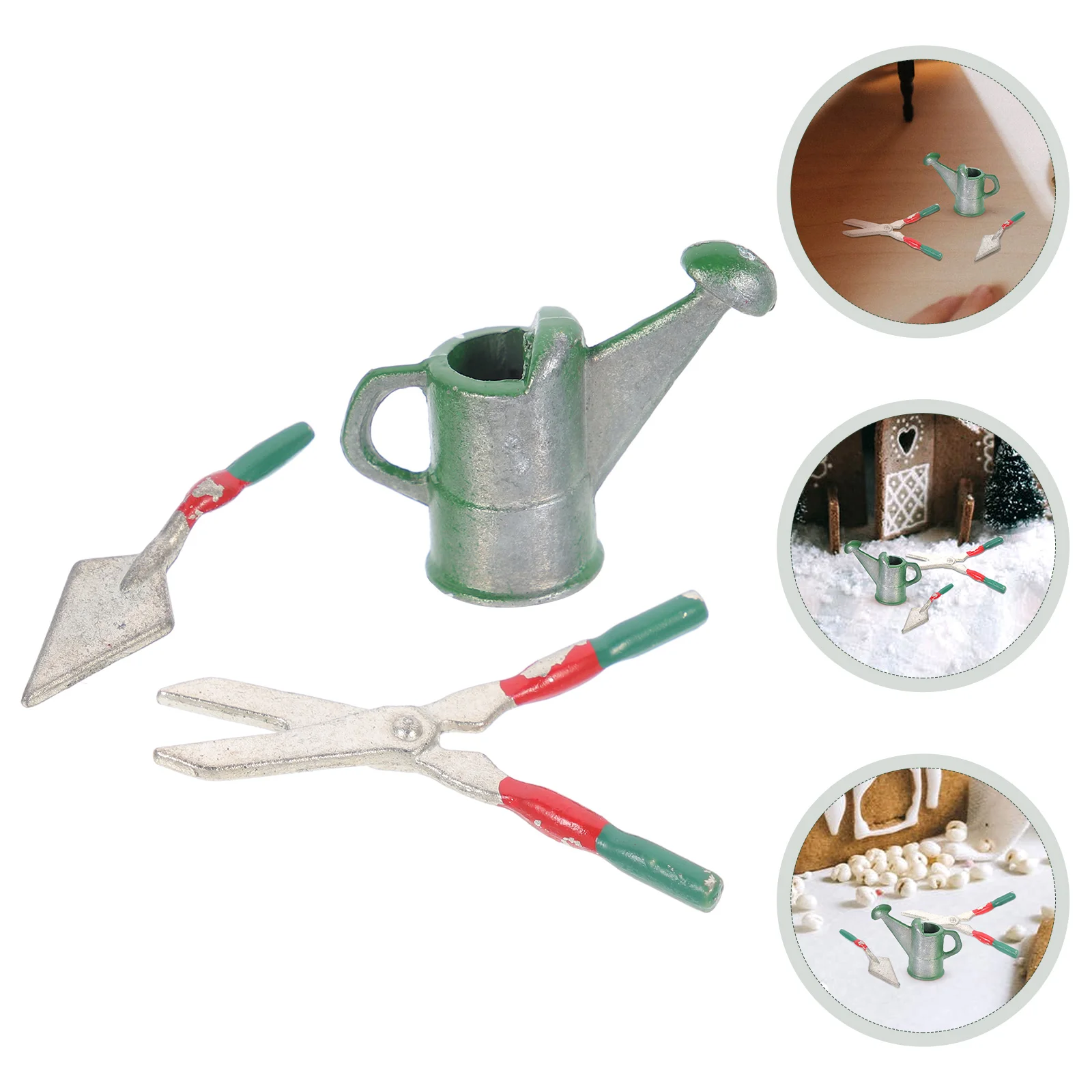 

3Pcs Mini House Garden Decors Mini Shovel Playing Mini House Accessories
