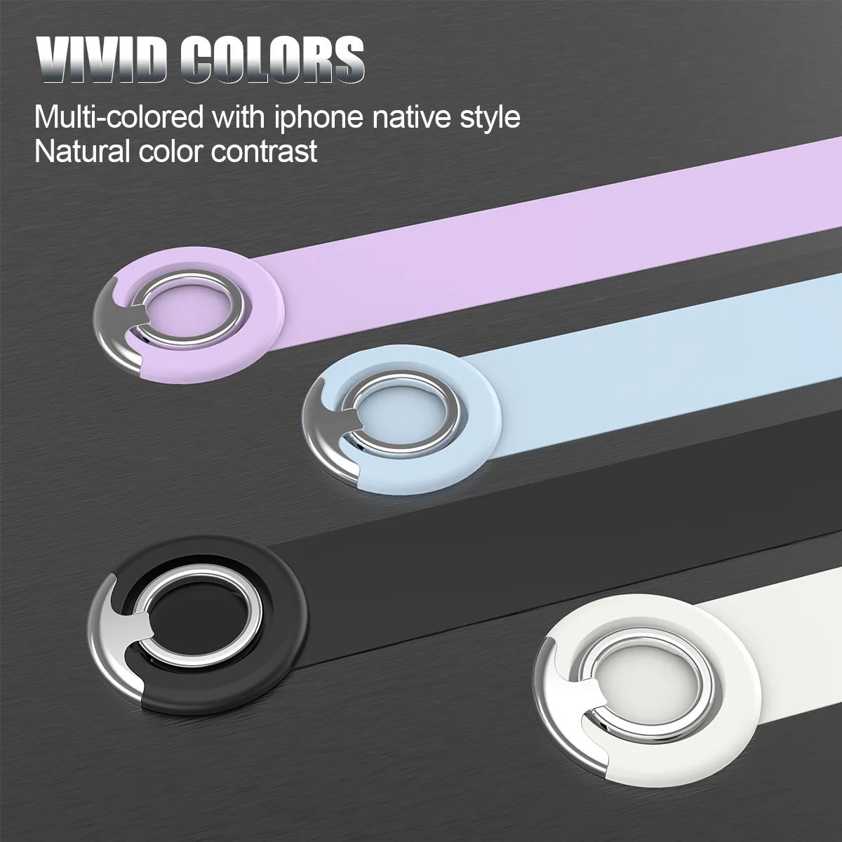 Metal Desktop Bracket Magnetic Suction Phone Ring Bracket Zinc Alloy Material Ultra-thin Phone Holder