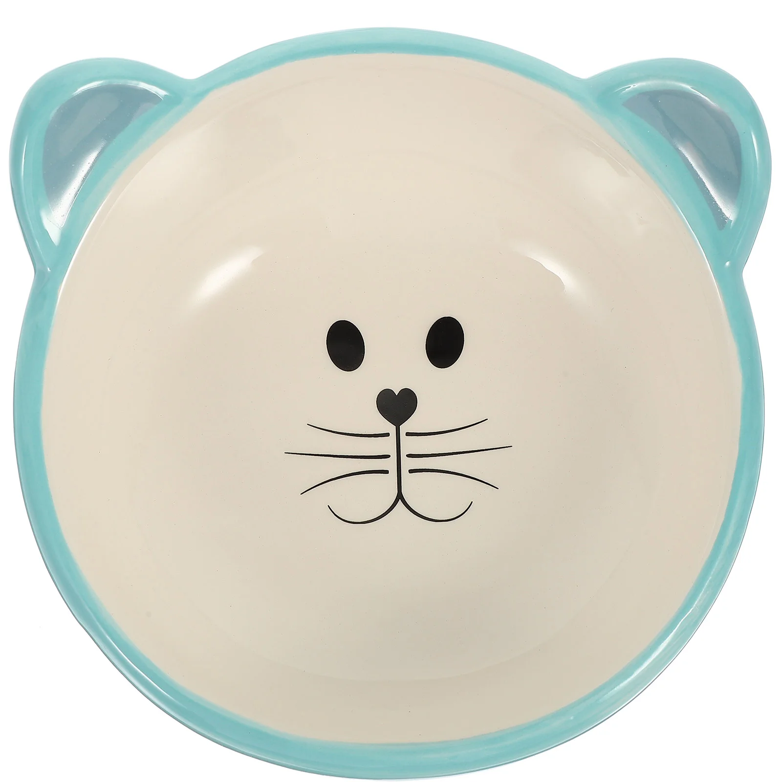 

Bowl Cat Pet Feeding Dog Ceramic Convenient Daily Supply Reusable Lovelyresistant Floor Household Pattern Adorable Use