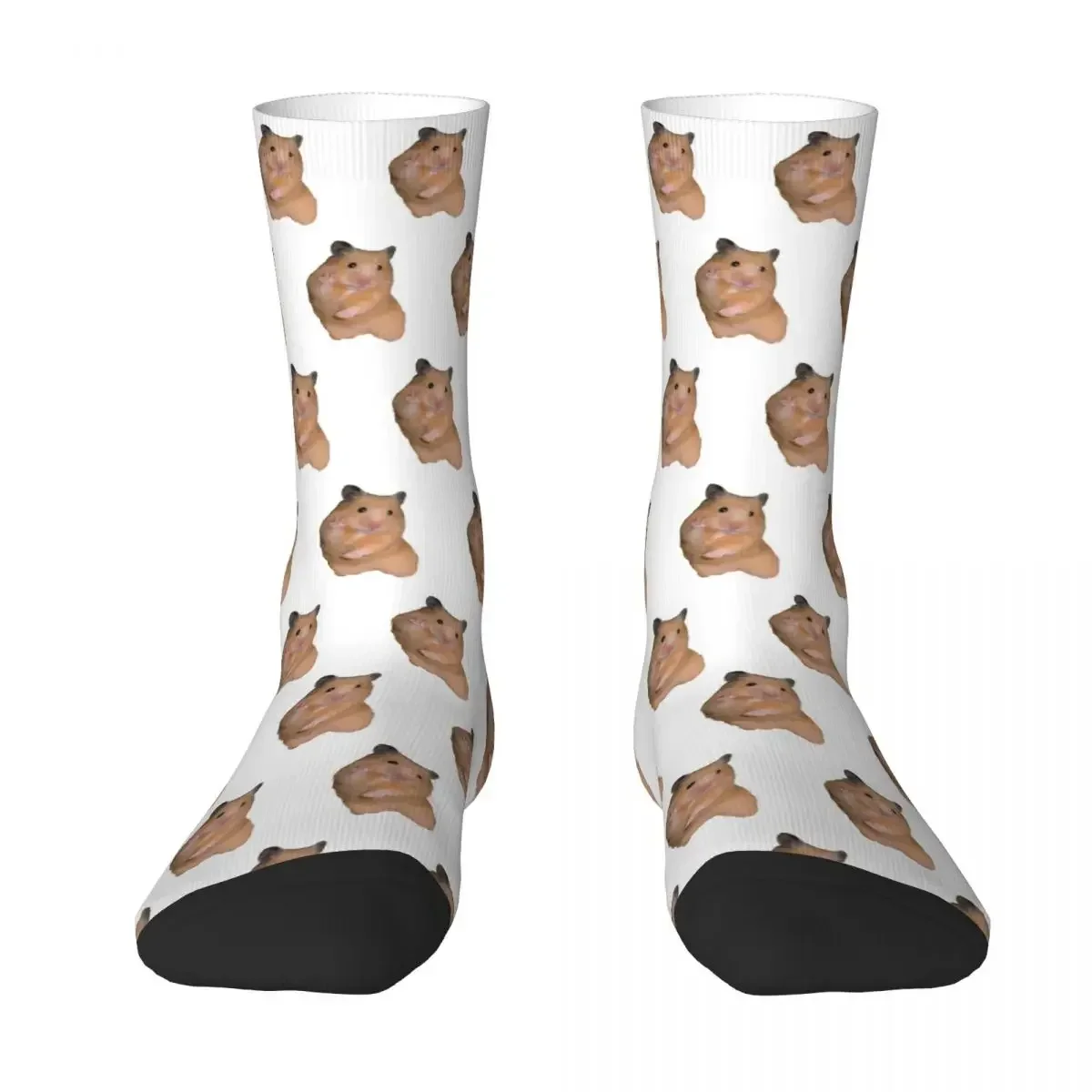 Peace Sign Hamster Socks Harajuku Sweat Absorbing Stockings All Season Long Accessories for Unisex Birthday Present