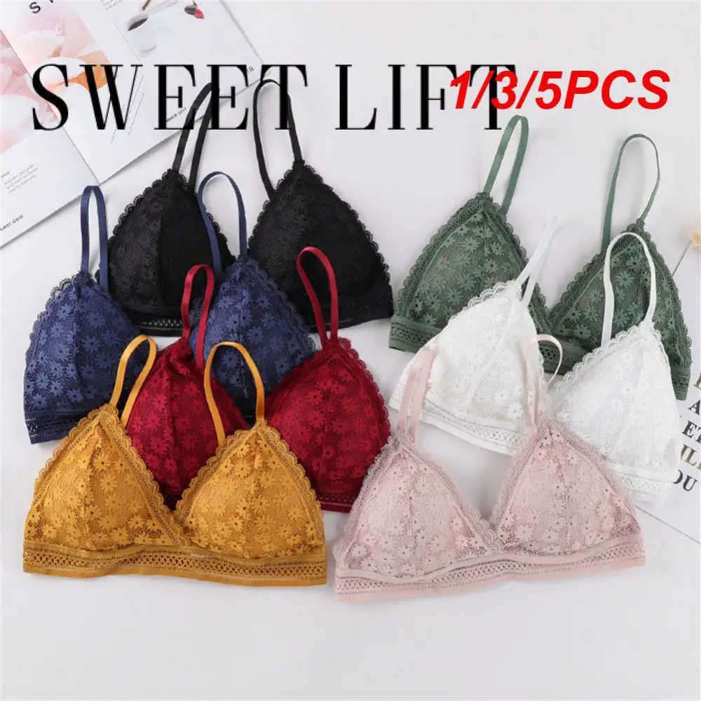 

1/3/5 шт., однотонное нижнее белье с цветочным рисунком