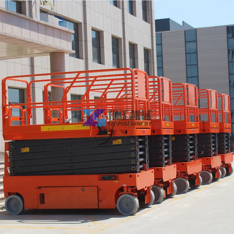 Электрический ножничный подъемник 6–14 м китайская воздушная рабочая