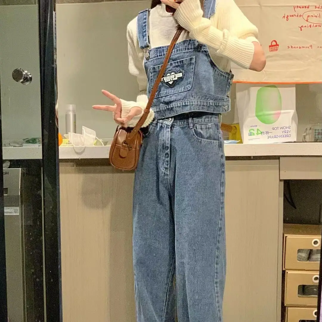 Женский джинсовый костюм из двух предметов летний комплект короткий топ без