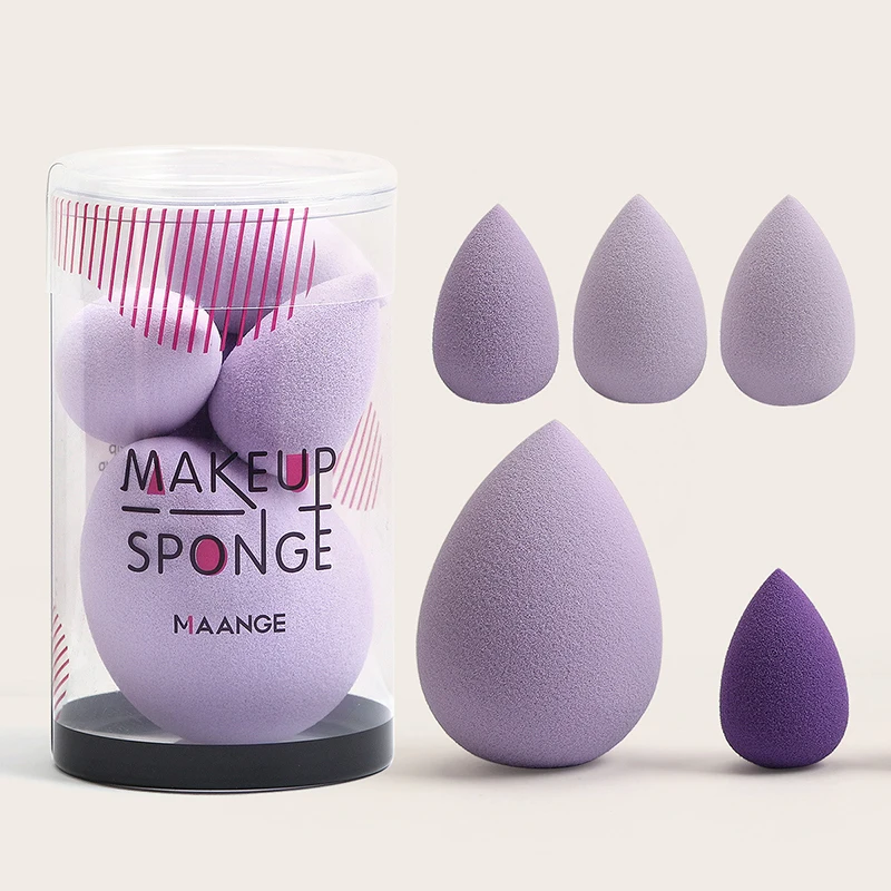 5-Pack Makeup Sponge Set Facial Beauty Puff Mini Beauty Egg 