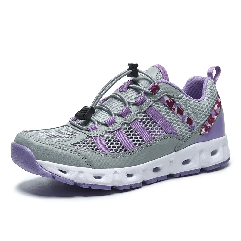 JIEMIAO High Quality Couple Outdoor Trekking Hiking Shoes Summer Mesh Breathable Camping Climbing Shoes Quick Dry Water Sneakers
