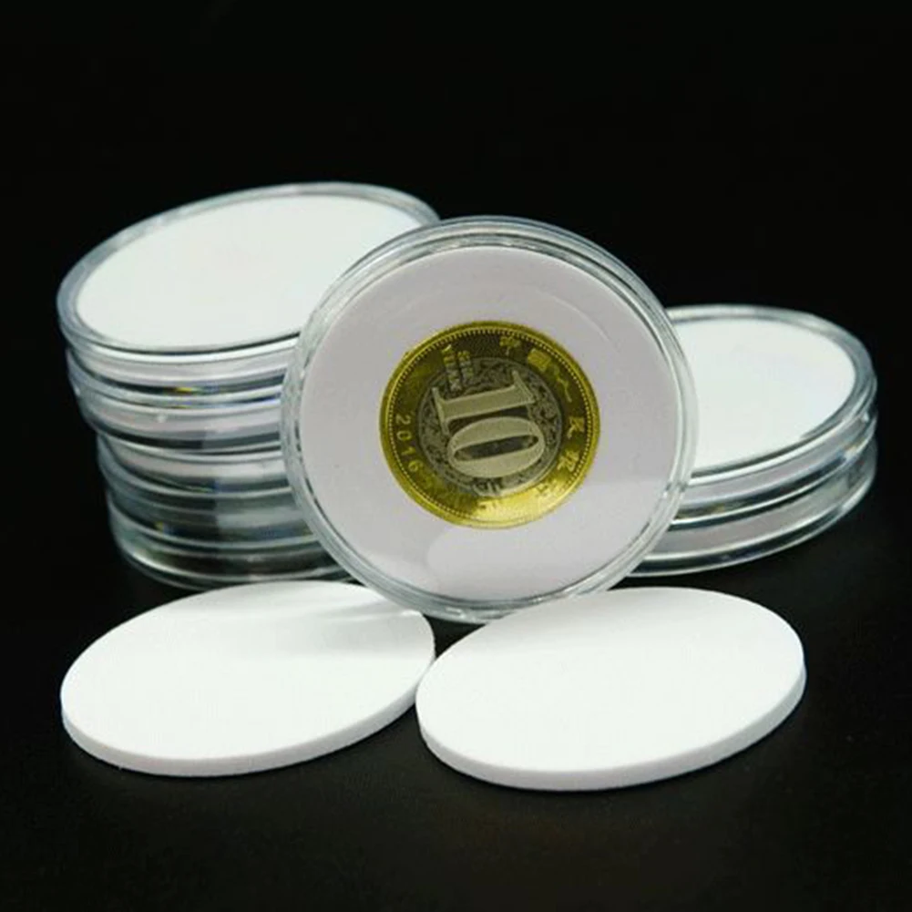 

10/25pcs Transparent Plastic Coin Holder Coin Collecting Box Case 18-38mm Coins Storage Capsules Protection Boxes Container