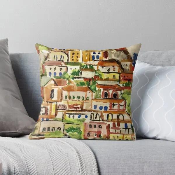 

Red Tile Roofs Of Capri Printing Throw Pillow Cover Case Fashion Wedding Waist Comfort Hotel Decor Soft Pillows not include