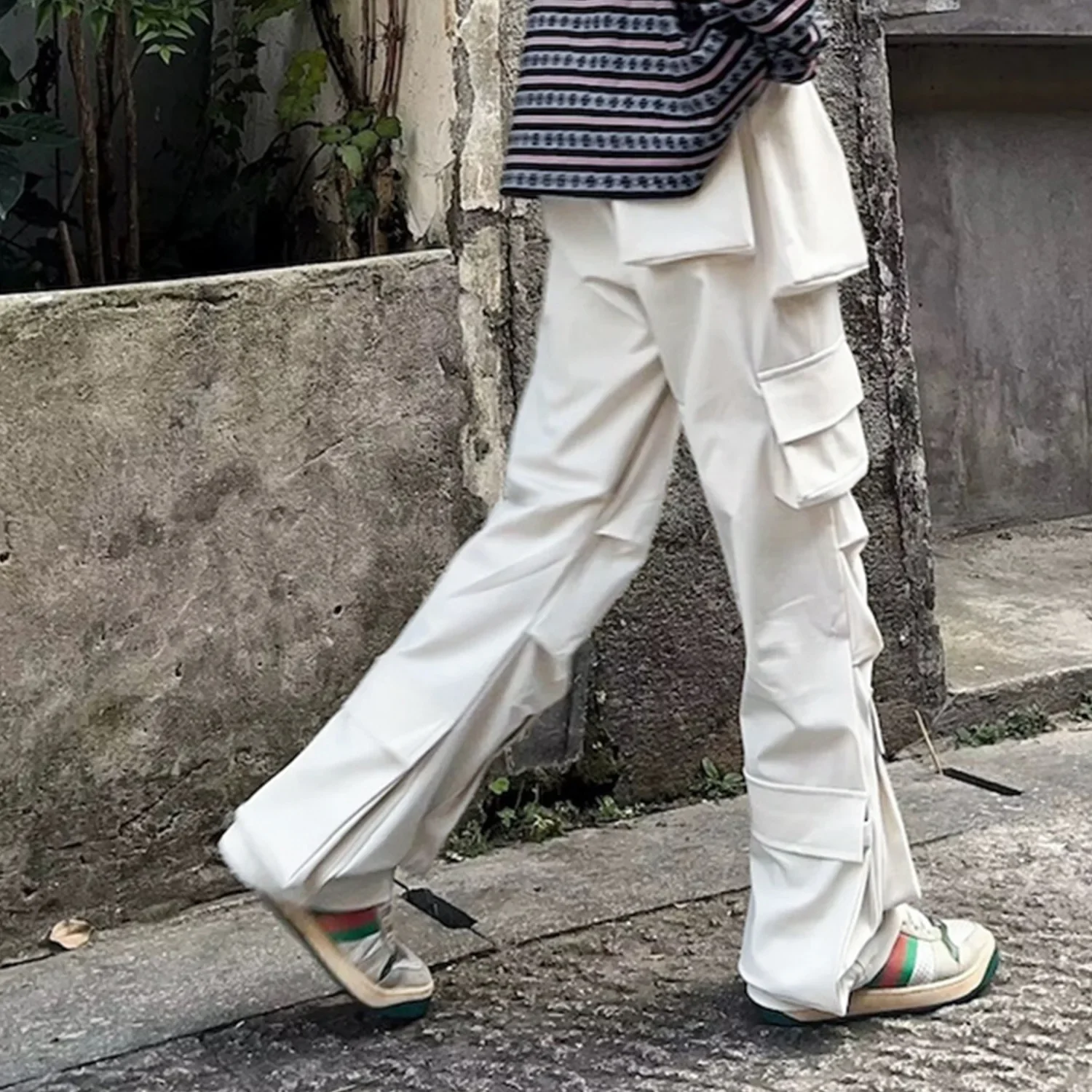 Мотоциклетные Брюки Для Мужчин И Женщин Плиссированные Эластичные Повседневные