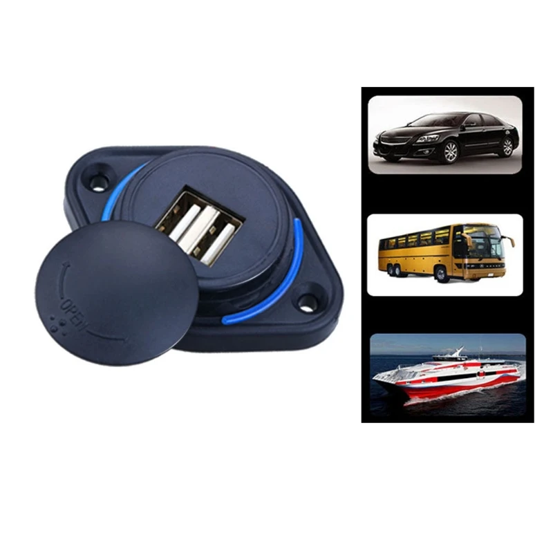 

Автомобильное зарядное устройство с 2 USB-портами, 12-24 В