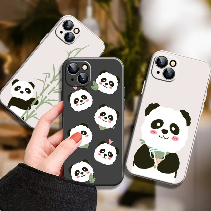 

iPhone Case For iPhone 12 13 11 Xr 12 8 2020 XR Xs Plus X ProMax 7 Mini Max SE 6s 6 Creative Panda Animal Phone Case Cover