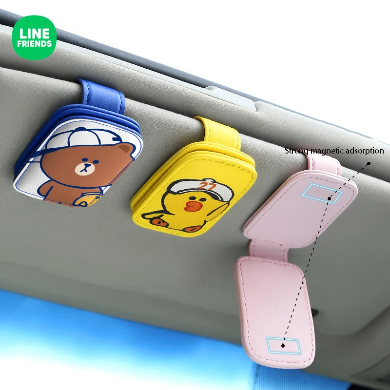 

Line Firends Cartoon Brown Cony Sally Car Glasses Clip Sun Visor Sunglasses Clip Exquisite Beautiful and Convenient Decorate