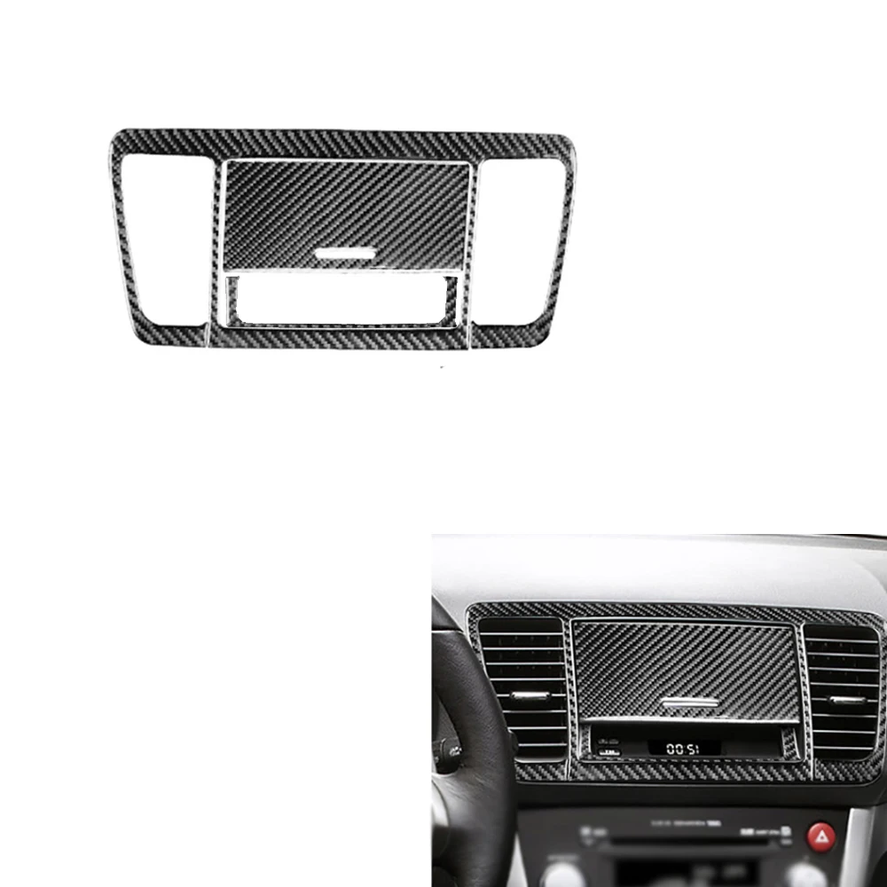 

Наклейки из углеродного волокна для Subaru Legacy/Outback 2005-2009, кнопка для навигационной крышки, центральный воздуховод, аксессуары для украшения автомобиля
