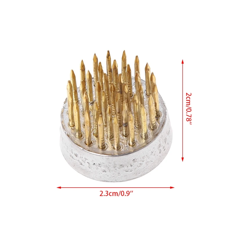 2022 New Round Ikebana Kenzan Flower Frog With Rubber Gasket Art Fixed Arranging Tools | Place Cards & Card Holders